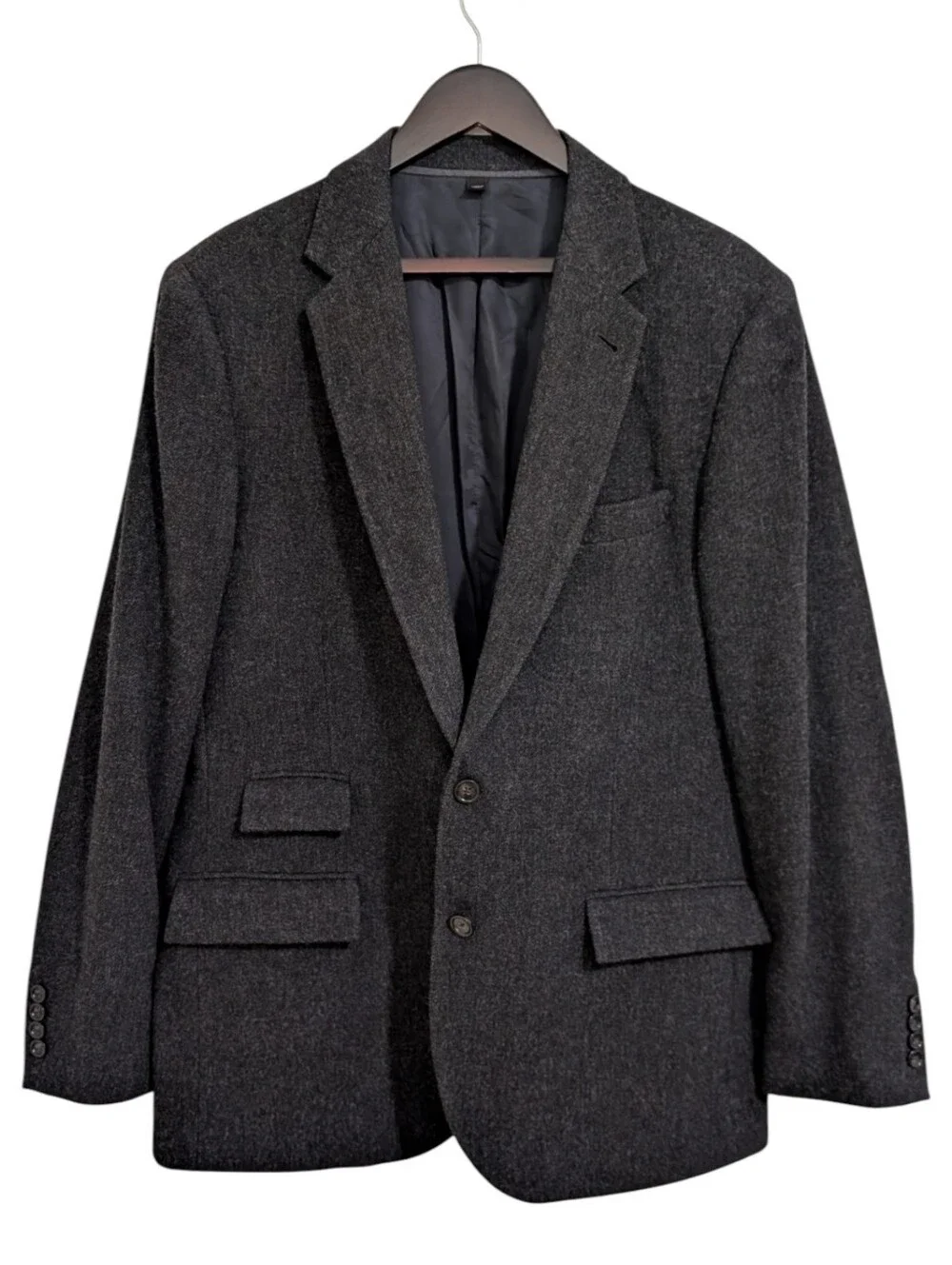 J.Crew Ludlow Men's 42R Charcoal 100% Wool Suit Jacket Blazer 95758